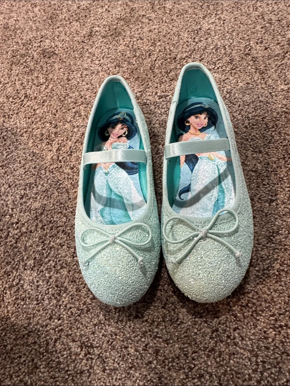 H&M Mint Glitter Mary Jane Ballet Flats for Kids
